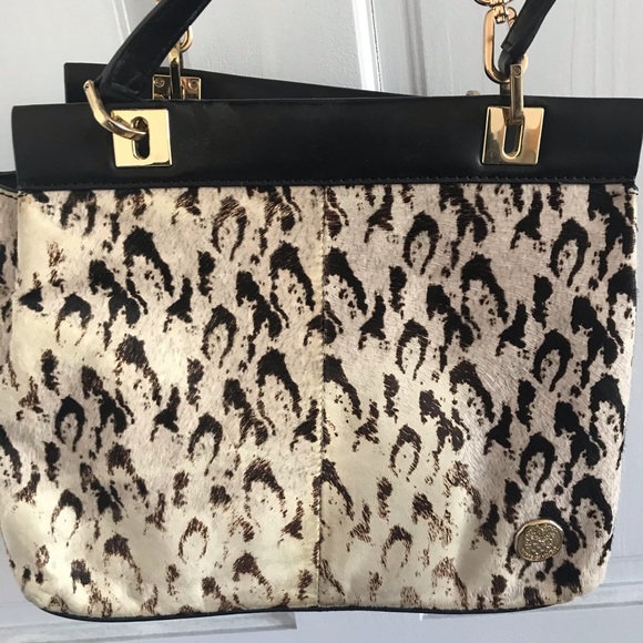 Vince Camuto Beca Genuine Calf Leather Satchel - Picture 4 of 5